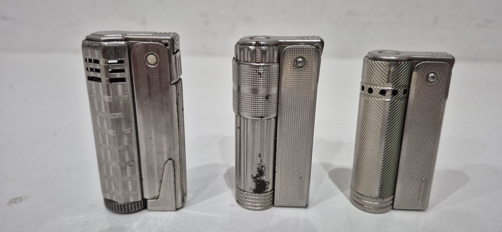 IMCO - custom - No reserve price - Pocket lighter - Silver plated -  (3) #1.0