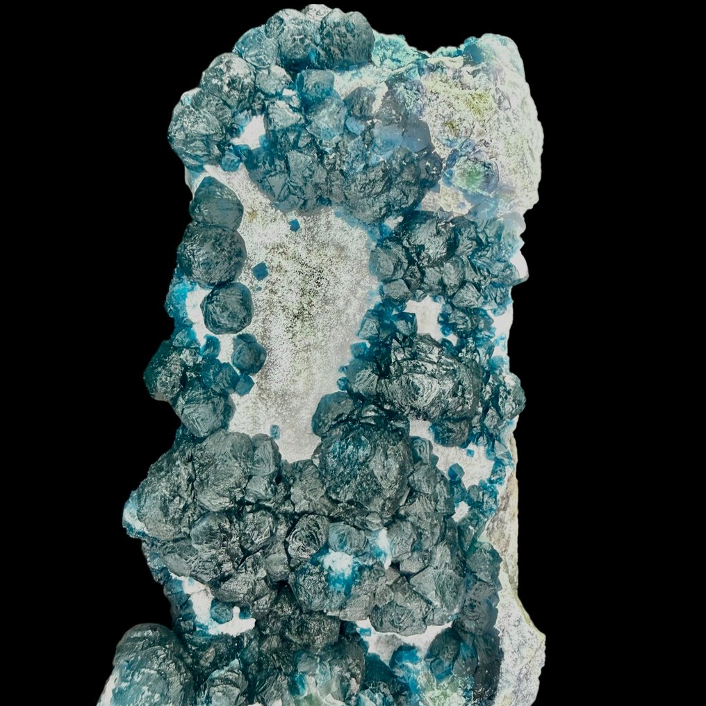 Φθορίτης 'Blueberry' σε λευκό υπόβαθρο – Ορυχείο Huanggang, Κίνα - Ύψος: 17 cm - Πλάτος: 8 cm- 910 g #2.1