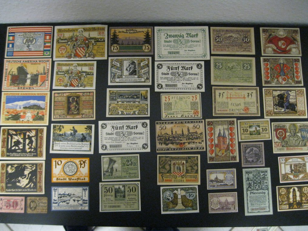 Alemanha. - 204 Notgeld Scheine 1919/1925  (Sem preço de reserva) #1.0