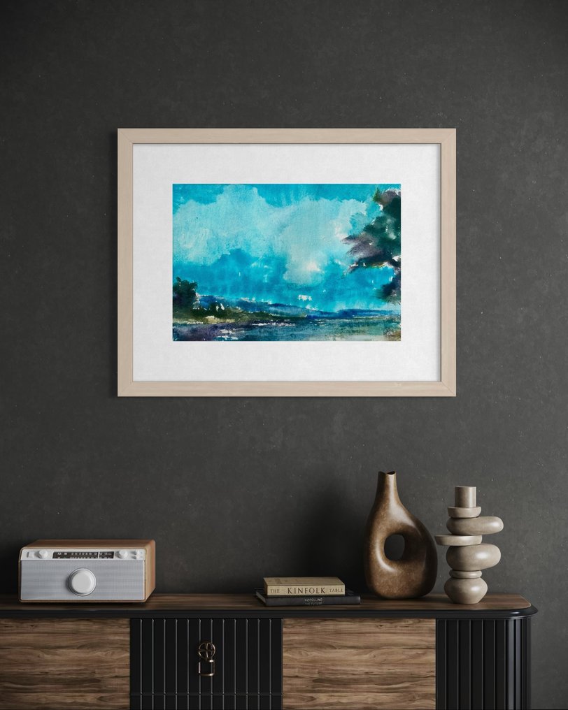 Eugene Eechaut (1928-2019) - Magnifique aquarelle encadrée - Galerie Pfeiffer Bruxelles #1.0