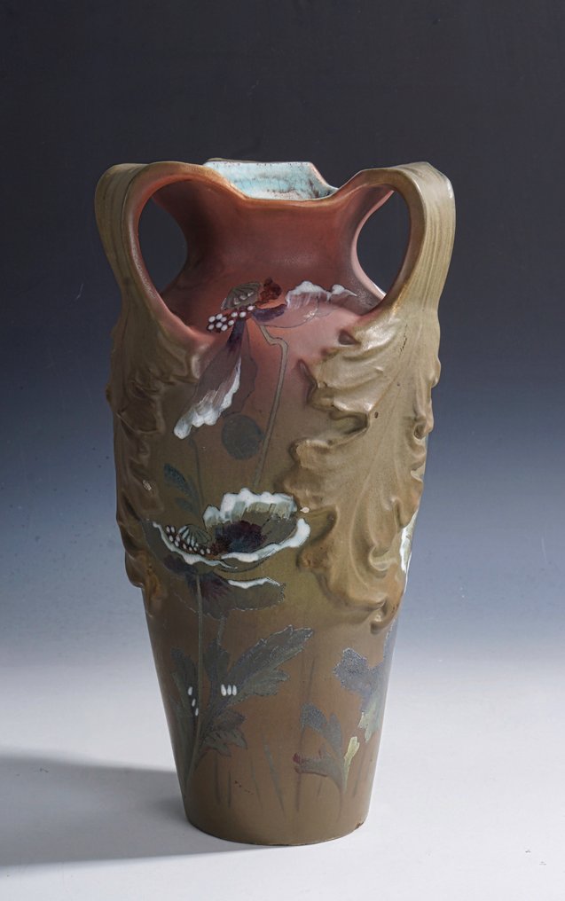 Bernhard Bloch Attrib.(Eichwald) - 花瓶 - 一件奥地利新艺术风格花瓶,Turn-Teplitz,约1905年 - 陶瓷 #1.0