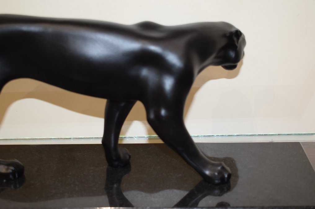 M.FONT (attr.) - Sculpture, PANTHERE - 50 cm - Granit - 1930 #2.1