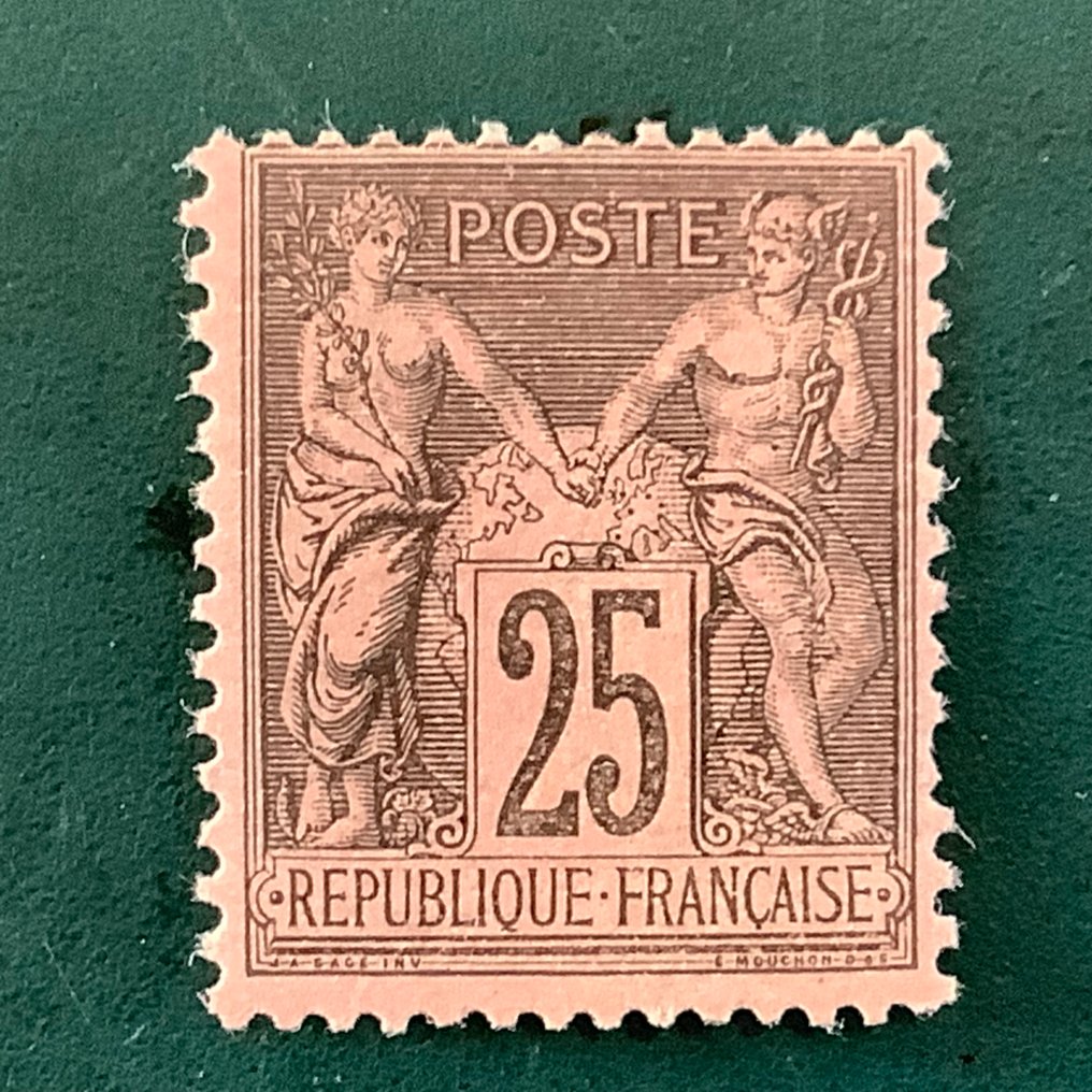 法國 1883 - 1 Fr cent Sage type II - MNH - Yvert 97 #1.0