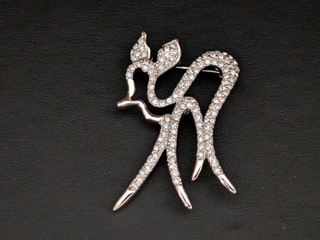 塑像, Swarovski broche - 4.5 cm - 金属 #1.0