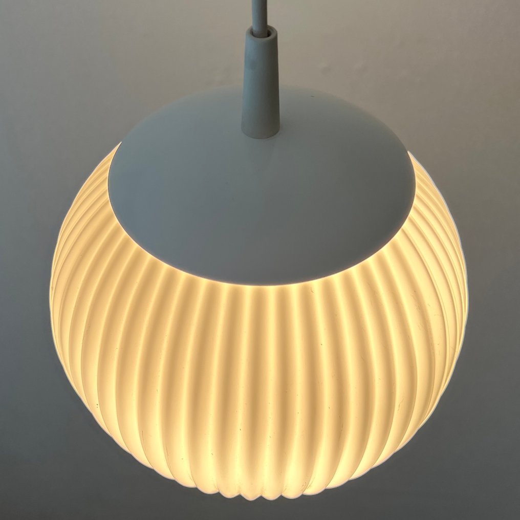 Philips Holland - Louis Kalff - Lampada da soffitto a sospensione - Metallo, Vetro, Alluminio - Opaalglas - H 60 cm #4.3