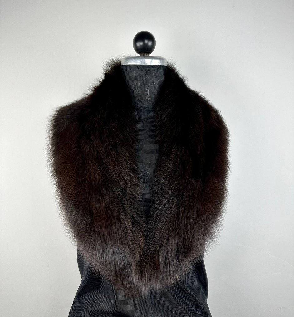 Artisan Furrier - Dark brown - Fox Fur Collar - Scarf #3.2