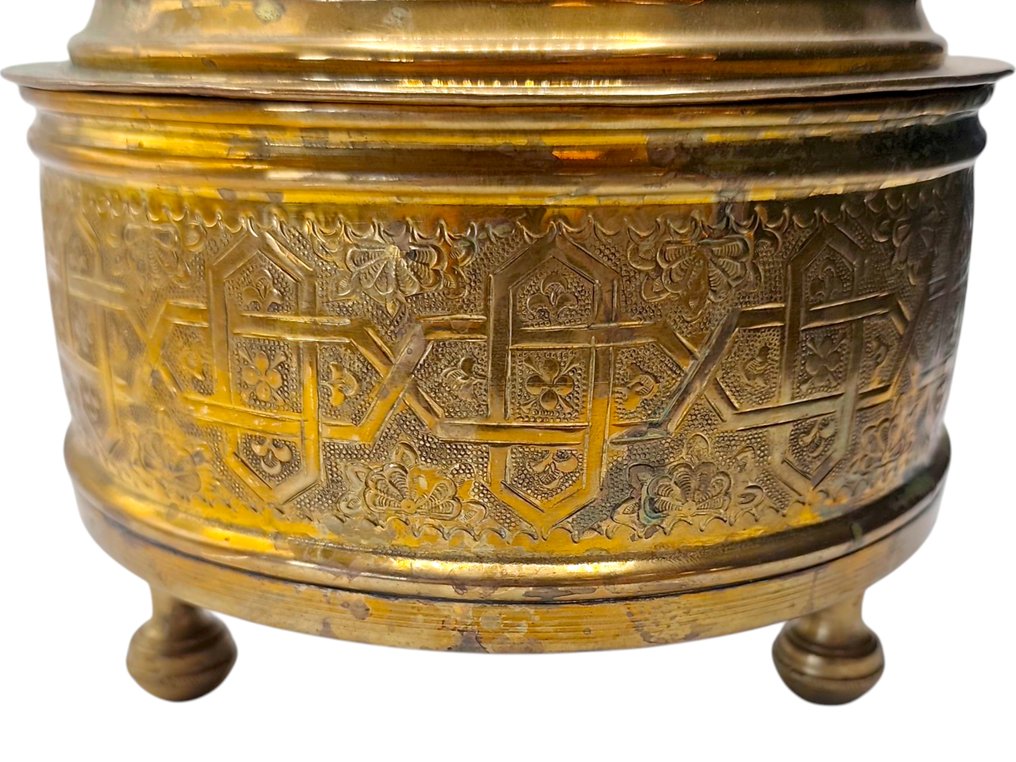 Χάλκινο δοχείο με Μουρικό στυλ - Ορείχαλκος - Βόρεια Αφρική / Μέση Ανατολή - Early 20th century #4.3