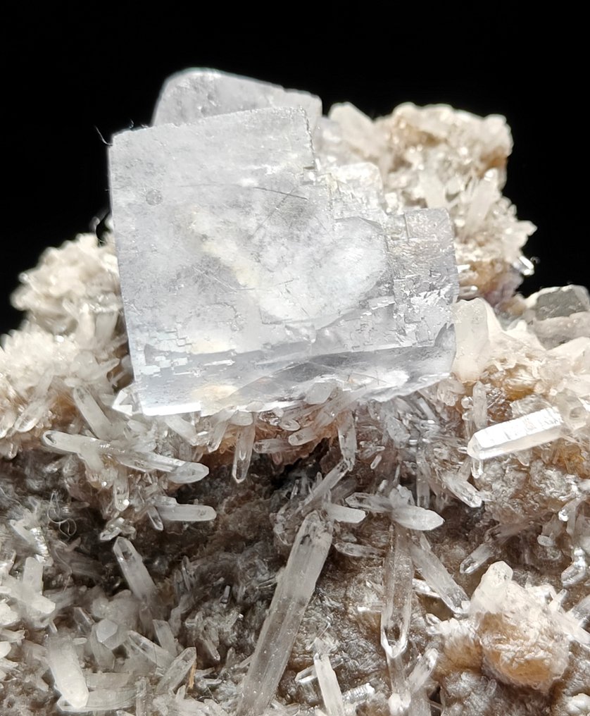 Φθορίτης Κρύσταλλος σε χαλαζία - Ύψος: 8 cm - Πλάτος: 9 cm- 315 g #1.0