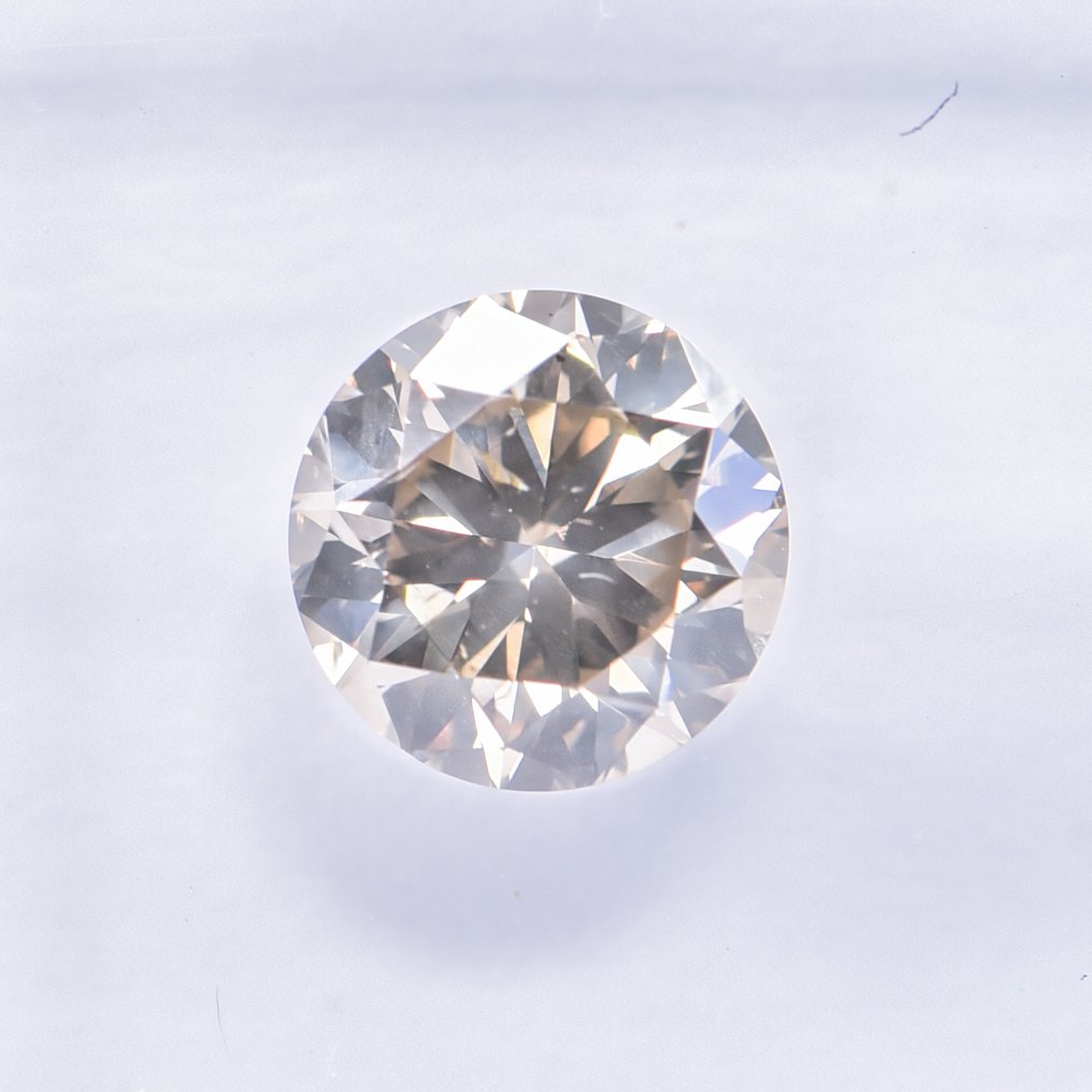 没有保留价 - 1 pcs 钻石  (天然色彩的)  - 1.03 ct - 圆形 - Fancy 稍帶棕色的, 稍帶綠色的 黄色 - SI2 微内含二级 - 国际宝石研究院（IGI） - VG #1.0
