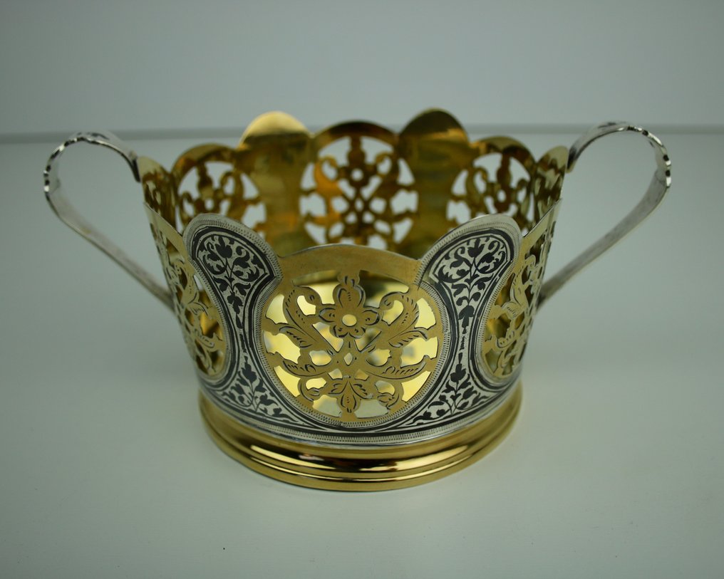 Kosz - Miska na cukierki - Srebro pr. 875 (84 Zolotniki) - Gilt & Niello #4.3
