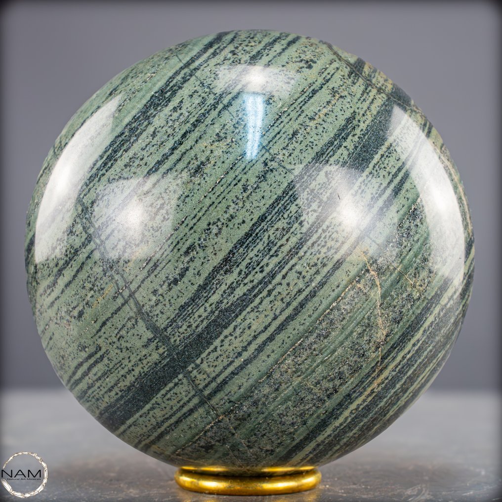 Minge naturală de jasp Kambaba Împământare blândă în formă liberă elegantă și curbată.- 3083.11 g #1.0