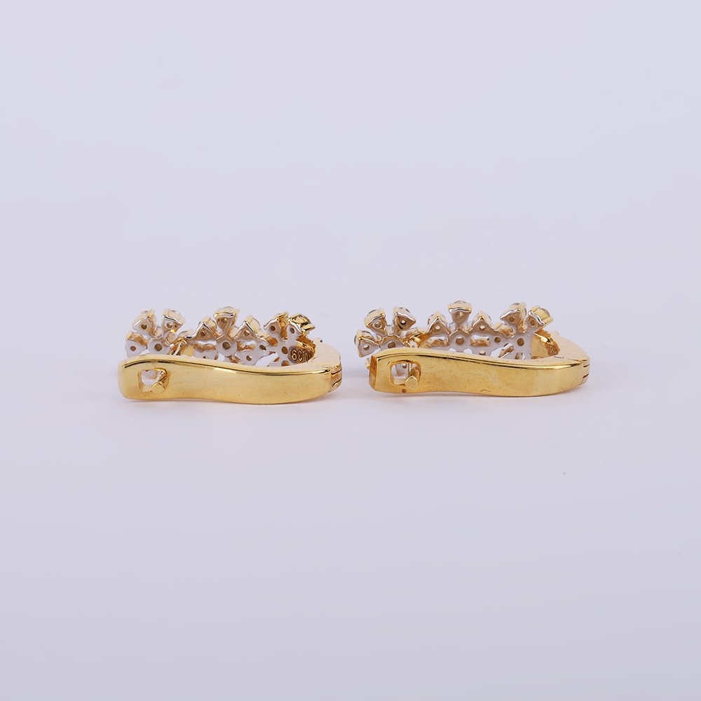 没有保留价 - 拥抱耳环 - 14K包金 黄金 -  0.39ct. tw. 钻石 (天然) - 黄金钻石耳环 #4.3