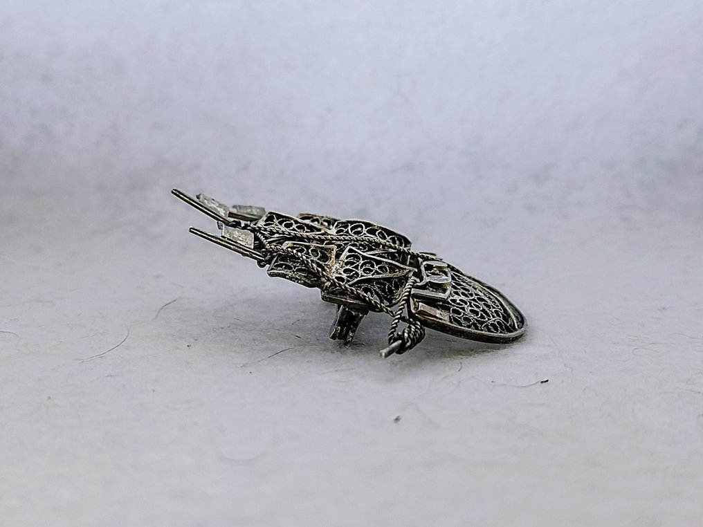 Pietro Evangelisti - Argint 800 - Rețea de navă cu pânze - Broșă - No Reserve #3.2