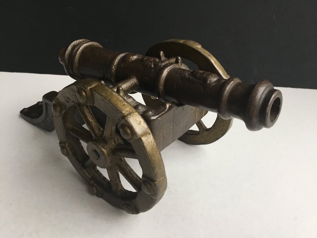 Zeldzaam collectorsitem - Στρατιωτικό αγαλματίδιο μινιατούρα - Spaans Miniatuur kanon - Μπρούντζος #4.3