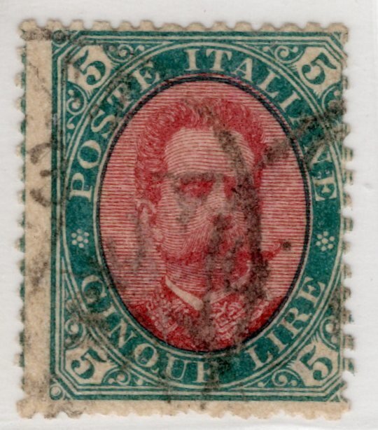 義大利王國 1889 - Umberto 5 Lire 二手 / CERT - Sassone n.49 #1.0