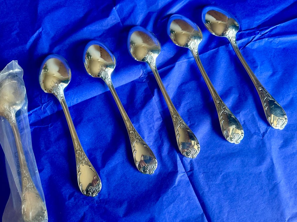 Christofle - Spoon (6) - Marly - Silverplated - Soup spoons #3.2