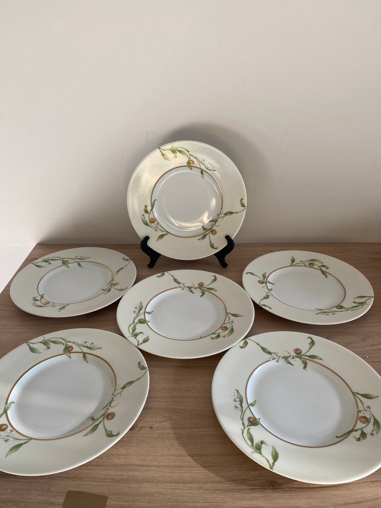 Limoges - Philippe Deshoulieres - Serving plate (6) - Orangeraie - Porcelain - Limoges flat plates #3.2