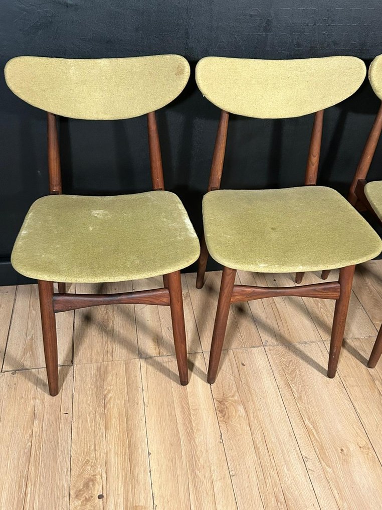 Stol - Træ - Gruppe af fire stole, 1960'erne #1.0