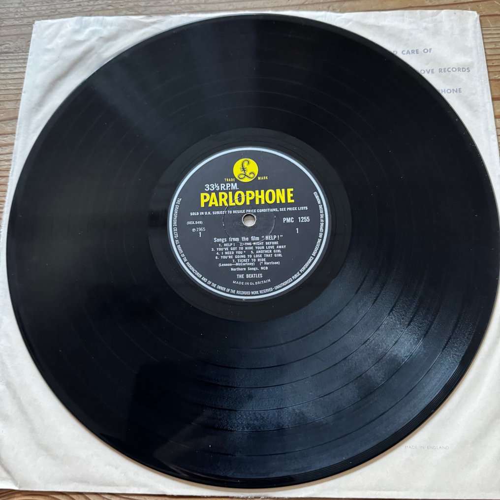 披頭四 - HELP ! [first UK mono pressing] 1965 - 黑膠唱片 - 第1單聲道按壓 - 1965 #4.3