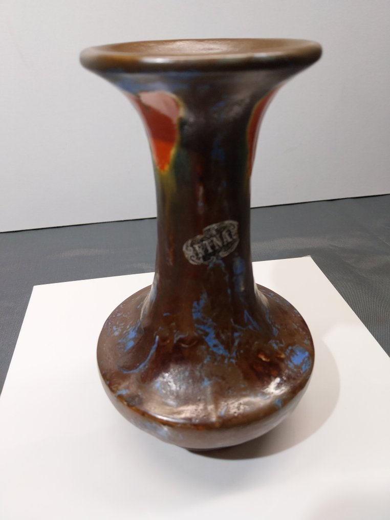 anciennes faïenceries de Thulin - Maljakko -  malli numero 384  - Kivitavara - Vase art déco #1.0