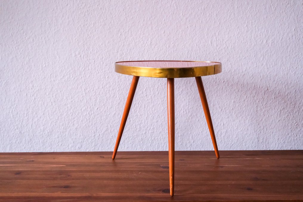 Lampebord - Messing, Træ - blommetræ #4.3