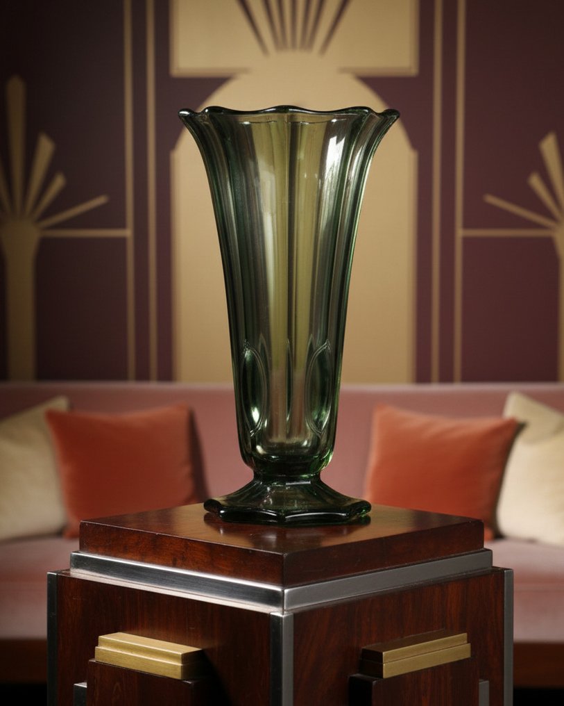 Val Saint Lambert - Charles Graffart - 花瓶 -  Luxval 产品目录型号 "Mameluk"  - 压制玻璃 #1.0