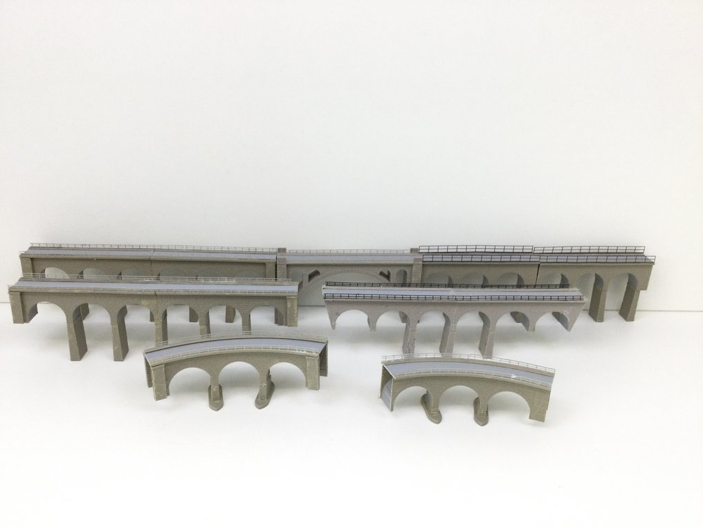 Kibri N - Εξαρτήματα γέφυρας τρένου μοντελισμού (7) - Διάφορα τμήματα γέφυρας #1.0