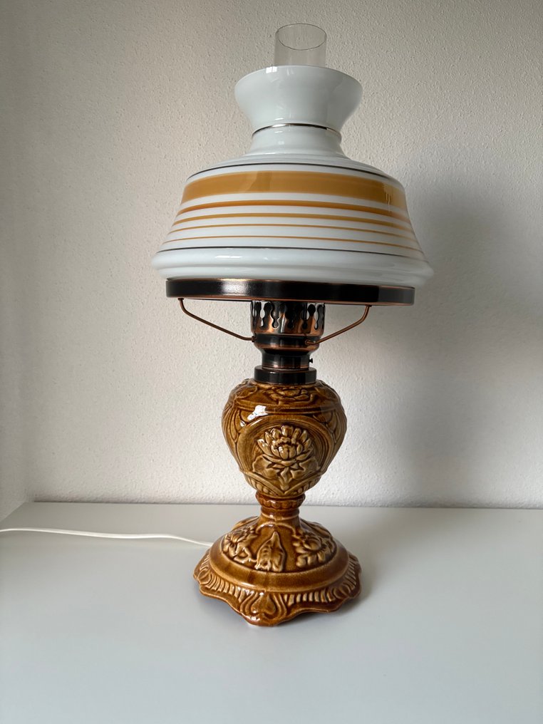 KWE - Table lamp - Ceramic, Glass - Art Nouveau Rocaille #1.0