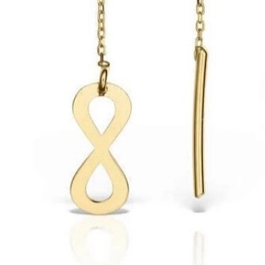 Sem preço de reserva - Handmade - Brincos - 14 K Ouro amarelo Zircão - Eternal com Pedra Roxa #2.1