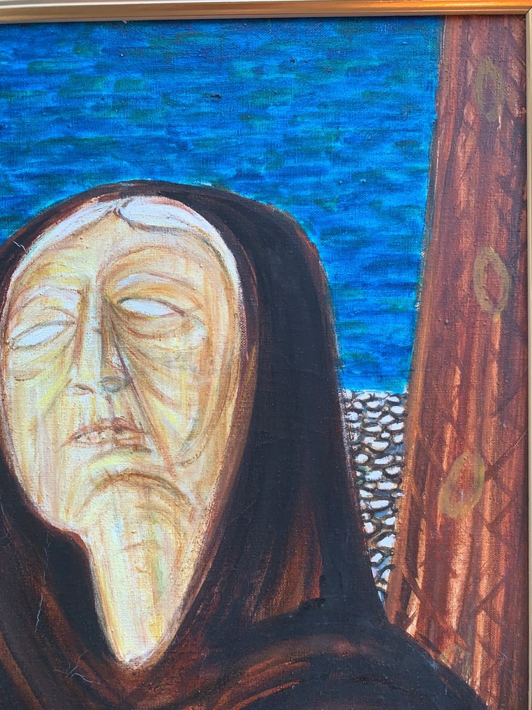 Giuseppe Migneco (1908-1997) - Vecchia con lume #4.3