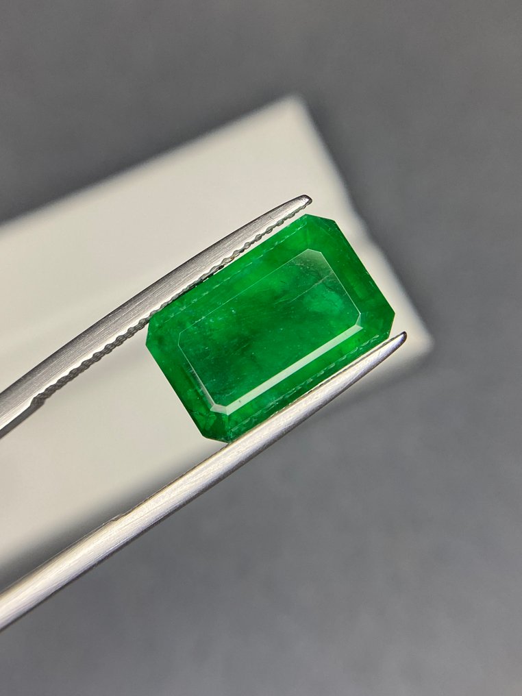 1 pcs  Πράσινο Σμαράγδι  - 5.98 ct - Διεθνής Ένωση Έγχρωμων Πολύτιμων Λίθων (ICA GemLab) #1.0