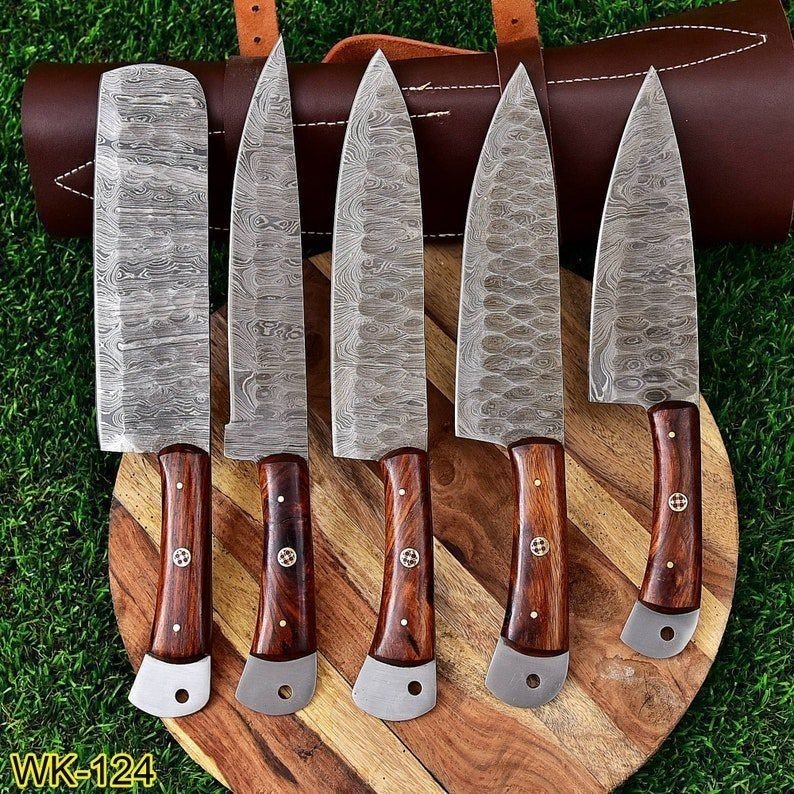Coltello da cucina - Kitchen knife set -  Coltelli da chef - Palissandro, sudore - Nord America - Set da chef per barbecue, coltelli da chef #4.3