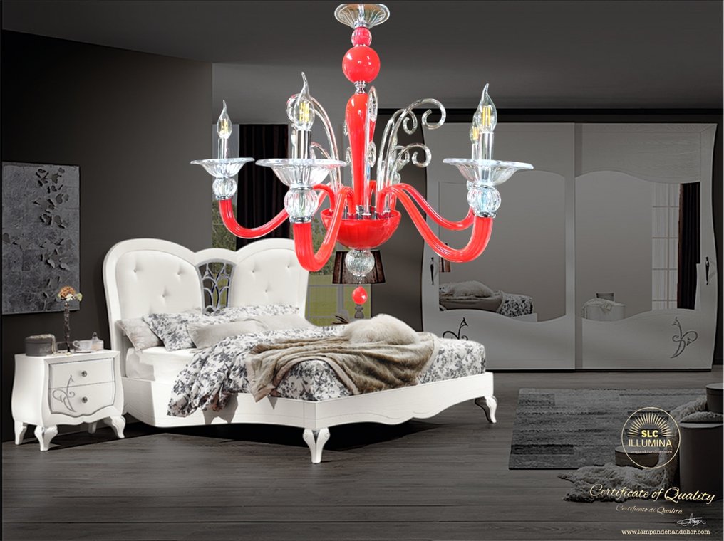 SLC Illumina - MG - Candelabru - Cristal - Lampadario Red Color 6L #4.3