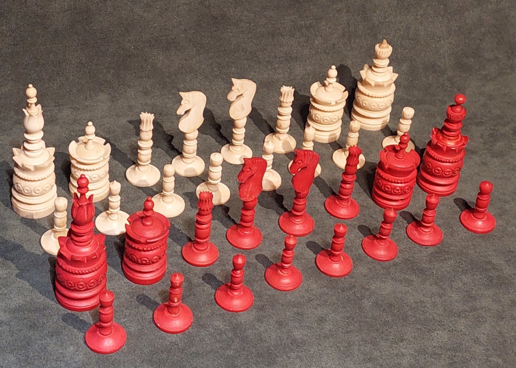 Σετ σκακιού - Antiek schaakspel - Οστό #3.2