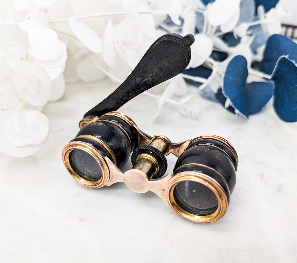 Teaterkikkert - Jumelles de Théâtre style Napoléon III Bois d'ébène - Tidlig 1900-tall - Frankrike #1.0