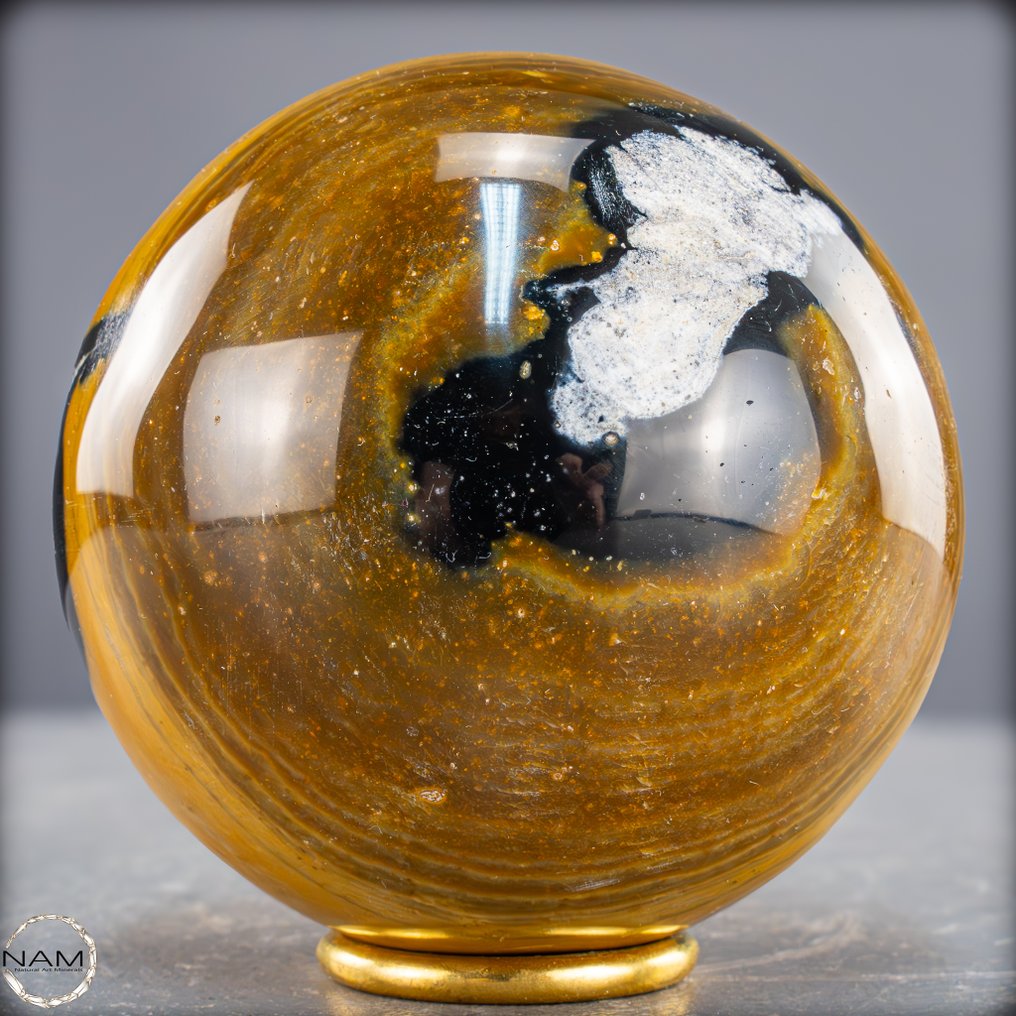 Jolis jaspe et calcédoine naturels Sphère- 1359.72 g #4.3