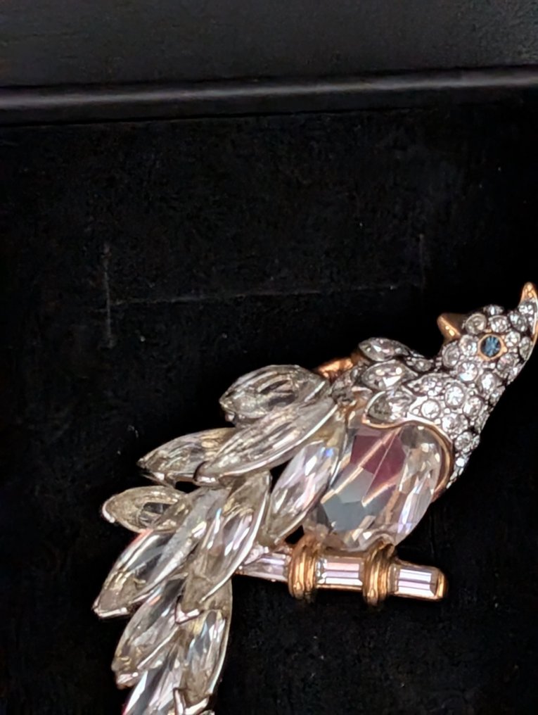 塑像, Swarovski broche - 6.3 cm - 金属, 铑金镀层 #2.1