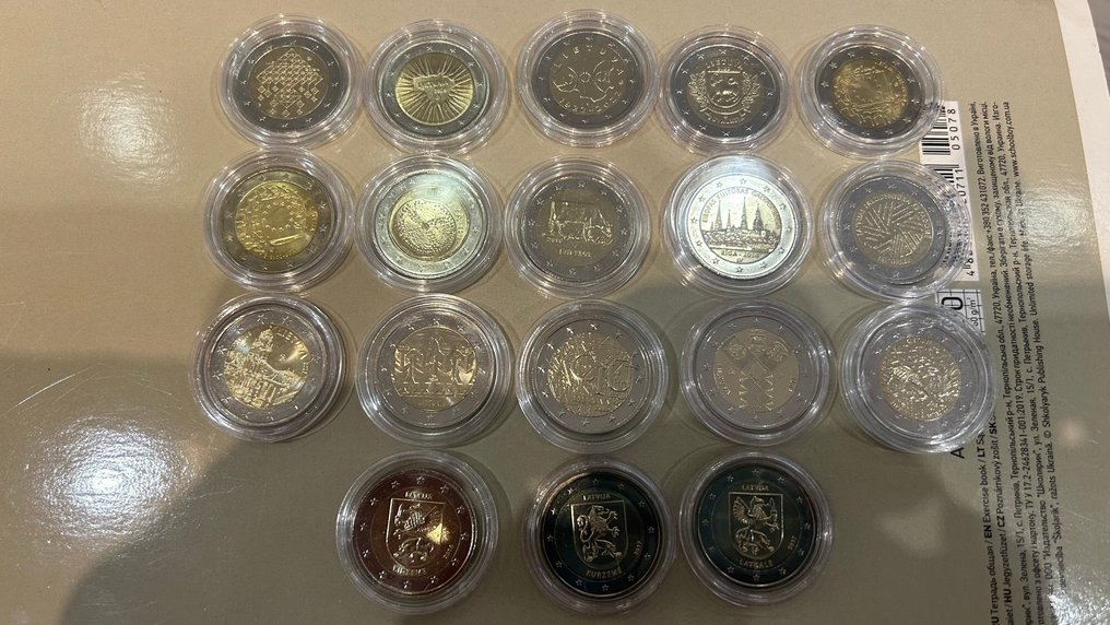 Latvia, Lithuania. 2 Euro 2014/2025 (18 coins) (No reserve price) #1.0