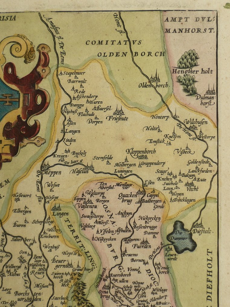 Germany - Münster / Osnabrück / Twente; Abraham Ortelius - Monasteriensis et Osnaburgensis - 1581-1600 #3.2