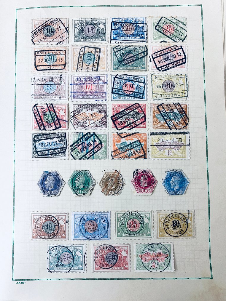 比利时  - 比利时铁路与服务邮票收藏 #1.0