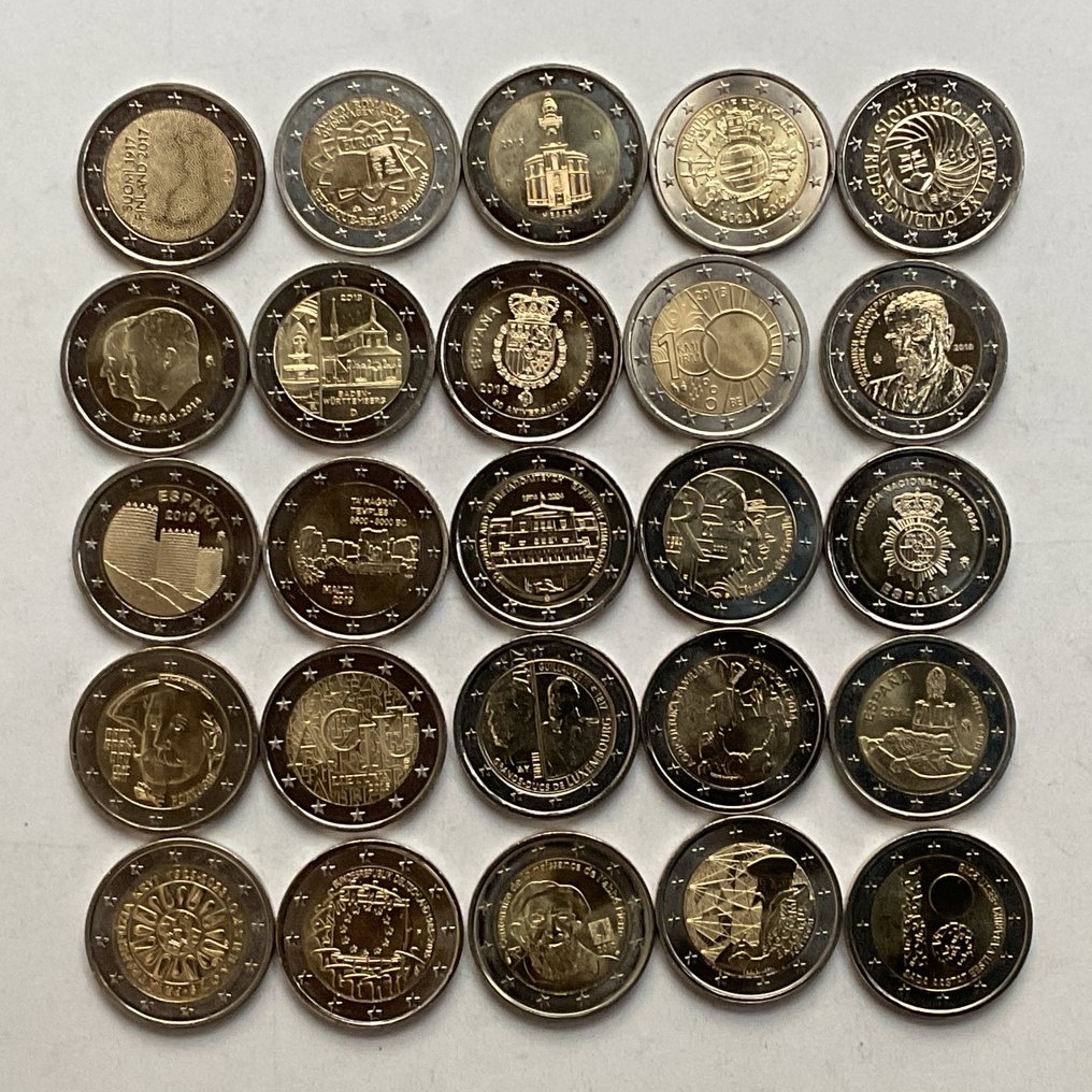 Ευρώπη. 2 Euro Various Years (25 munten) (χωρίς τιμή ασφαλείας) #1.0