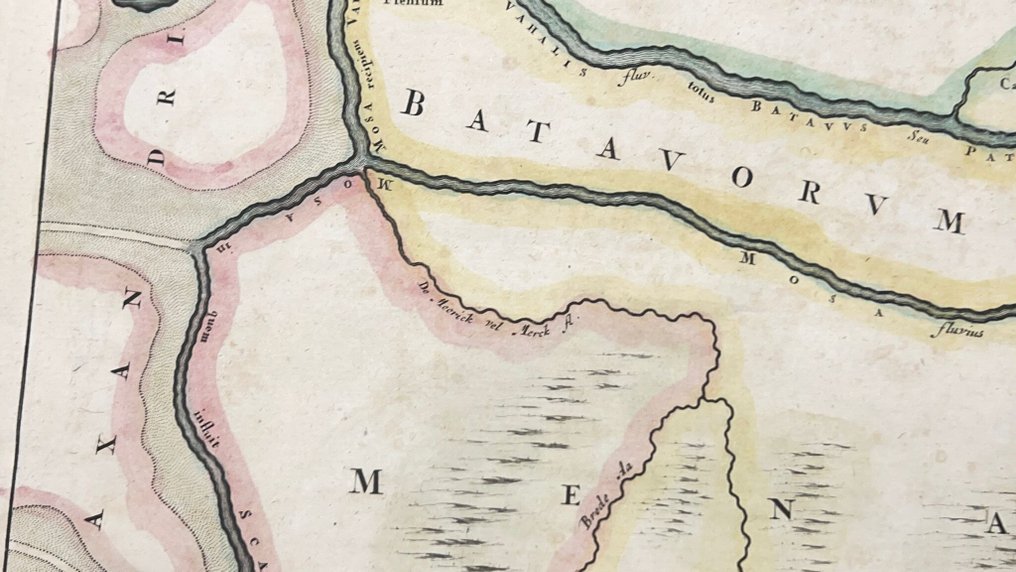 Netherlands - Zeeland, Brabant, Limburg, Gelderland; Mensone Alting. / F. Halma. - Descriptio Batavorum Insulae et Continentis - 1721-1750 #2.1