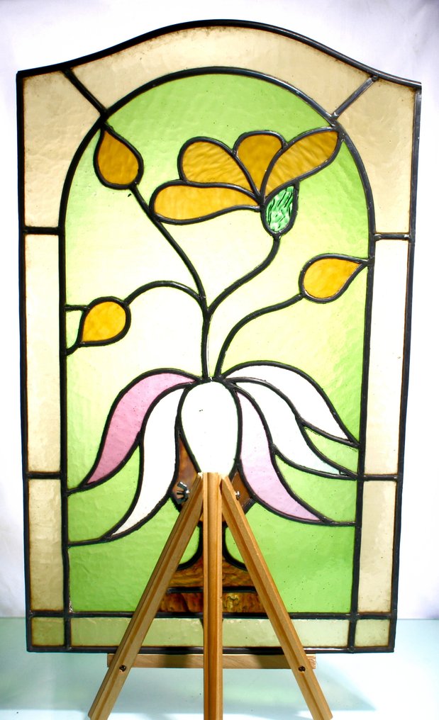 Art Nouveau Stained glass window - 1900-1910  #4.3