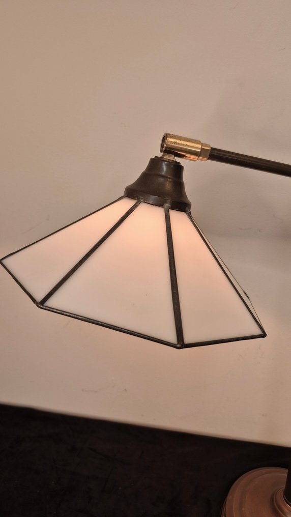 Desk lamp - Stained glass - Tiffany style - White #1.0