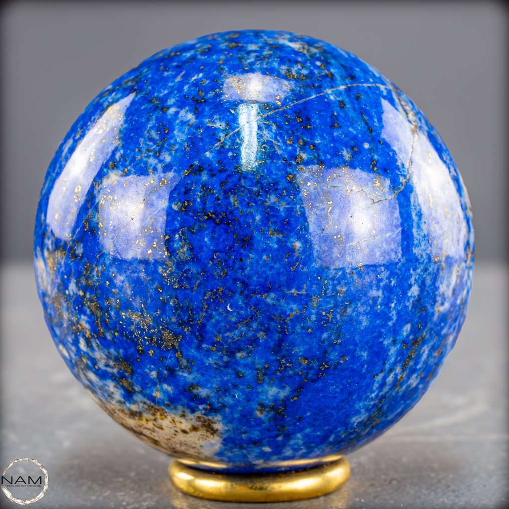 Unik Lapis Lazuli-kula – Kungarnas blå i fulländad form- 426.03 g #2.1