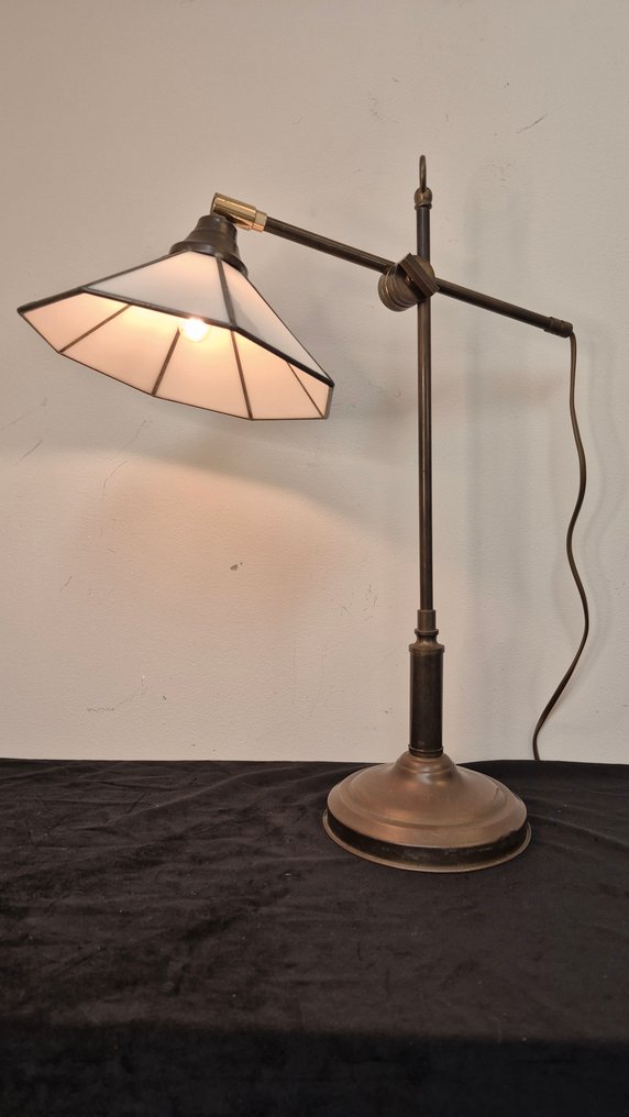 Desk lamp - Stained glass - Tiffany style - White #1.0