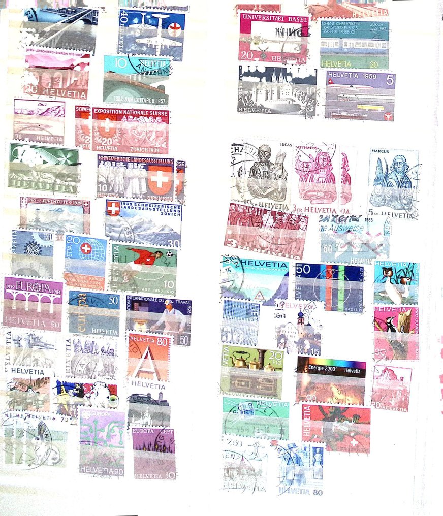 Europe  - Huge collection of European stamps in 6 books, including many from Germany, Switzerland, the #4.3