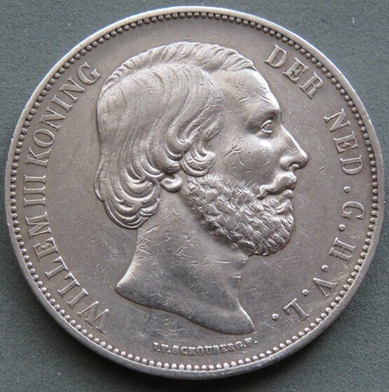 荷蘭. Willem III. 2 1/2 Gulden 1872  (沒有保留價) #1.0