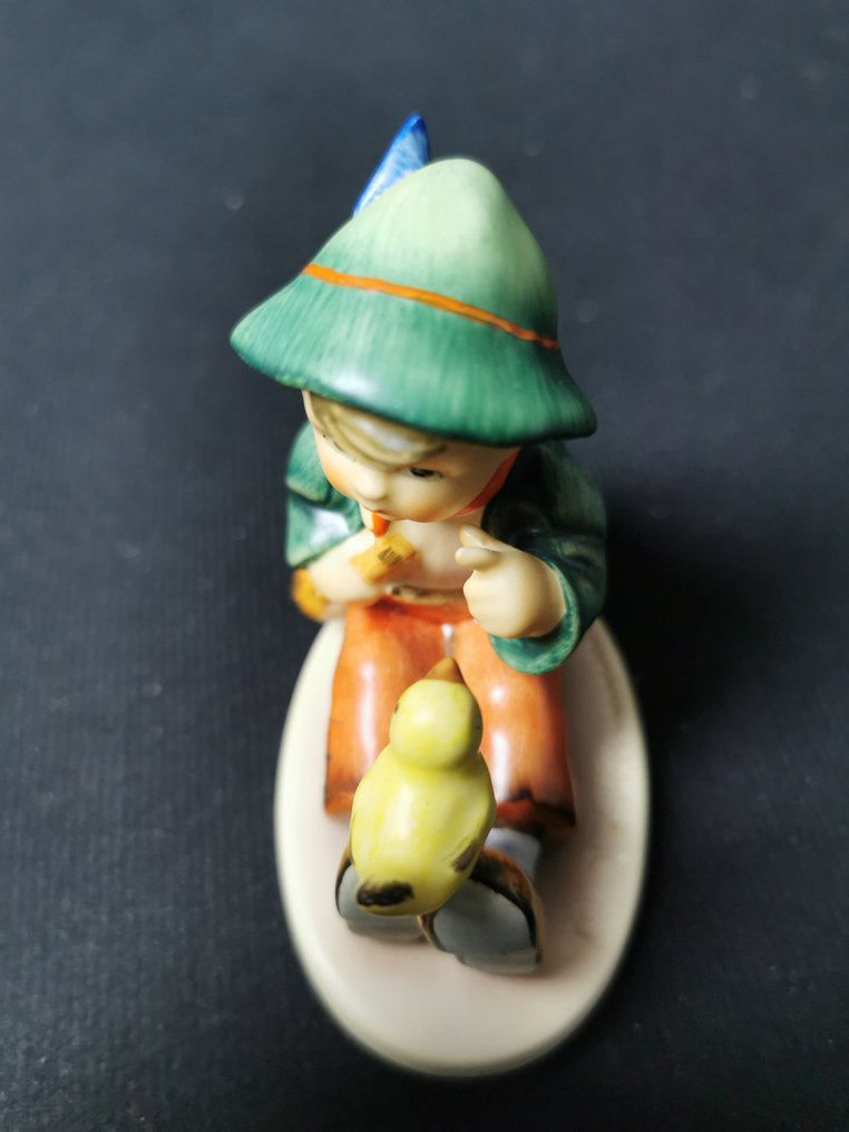 小雕像, Vintage Hummel Goebel - Statuetta "S stimmt net Singing Lesson" #63 - TMK7 - 8 cm - 瓷器 #3.2