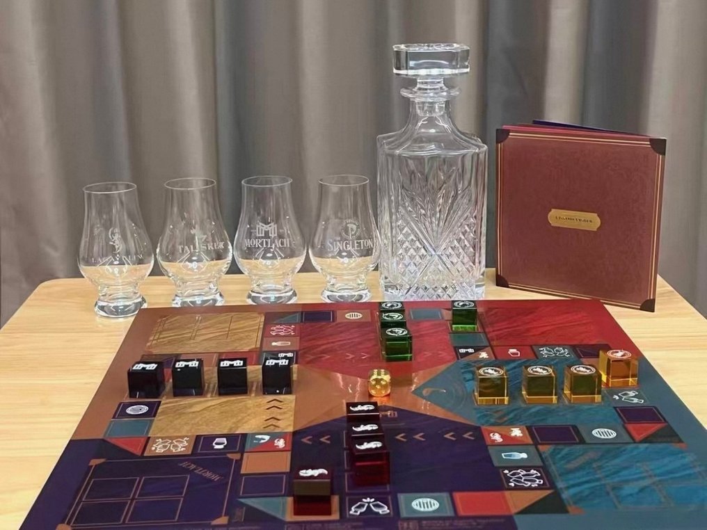 Diageo Whisky Odyssey – Board Game Set with Glasses Decanter and 4 Distillery Glasses  - N/A #2.1